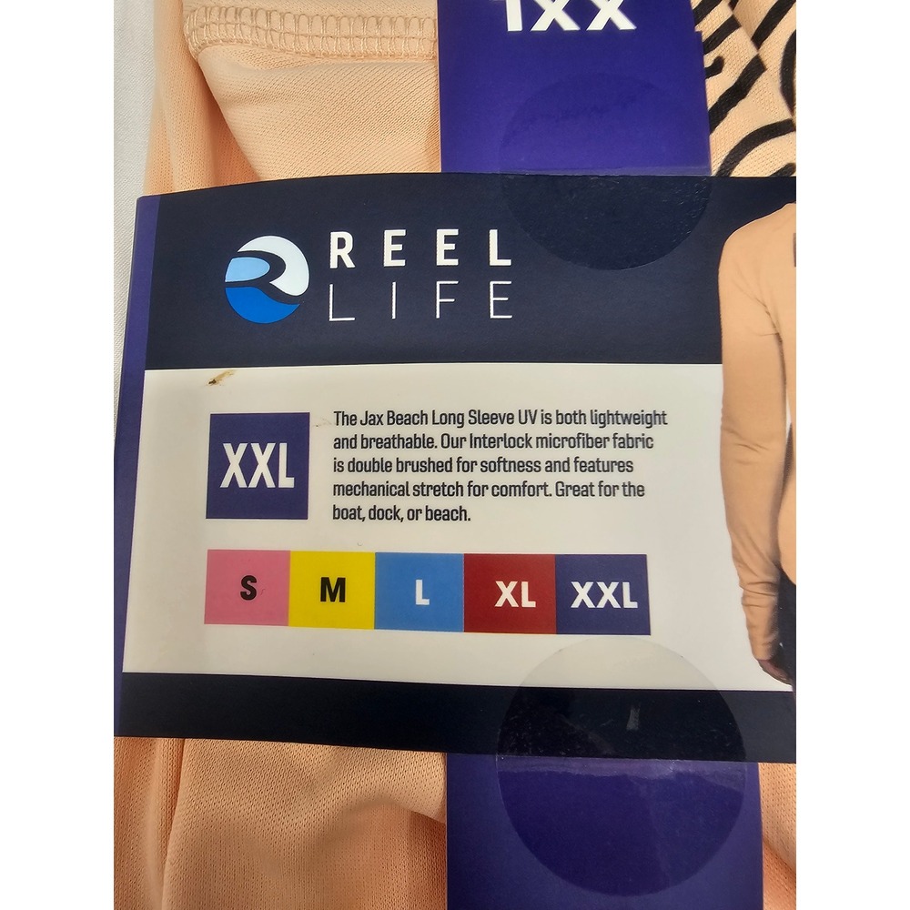 Reel Life Womens Jax Beach LS UV Shirt XXL Peach Parfait UPF 50+ UUV02-0379-839‎ - Picture 4 of 7